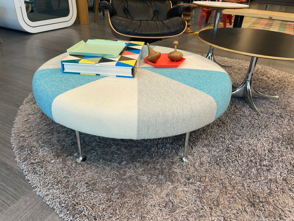 Ottoman - Blue/Grey - 36in w x 12 in H