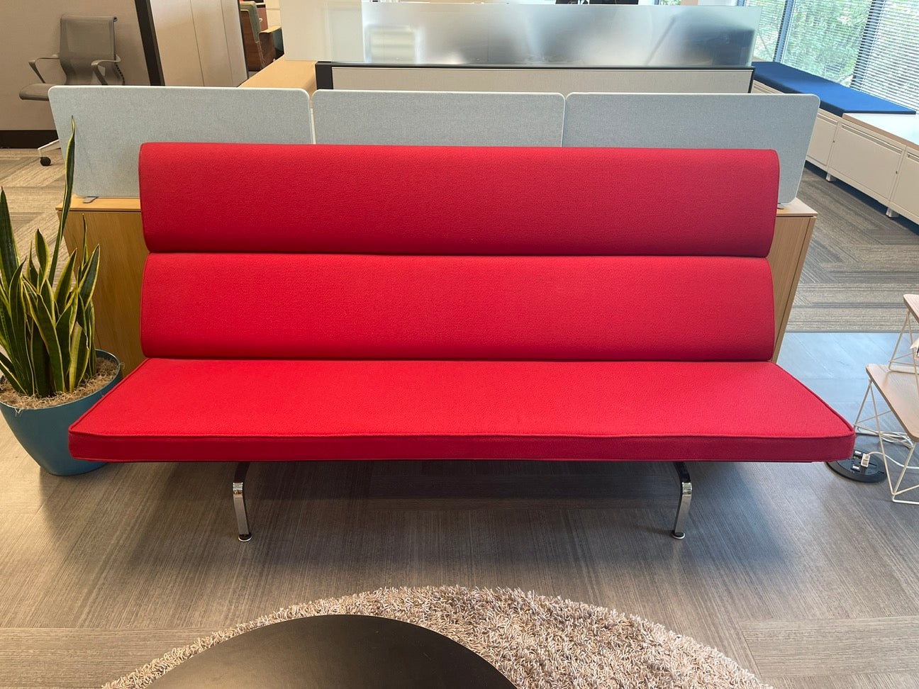 Couch - Red 6ft L x 29 in W x 35 in H