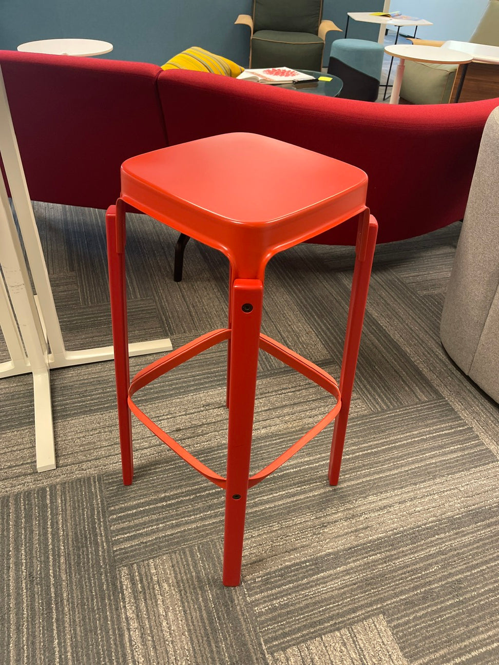 Stool - Steelwood - Red