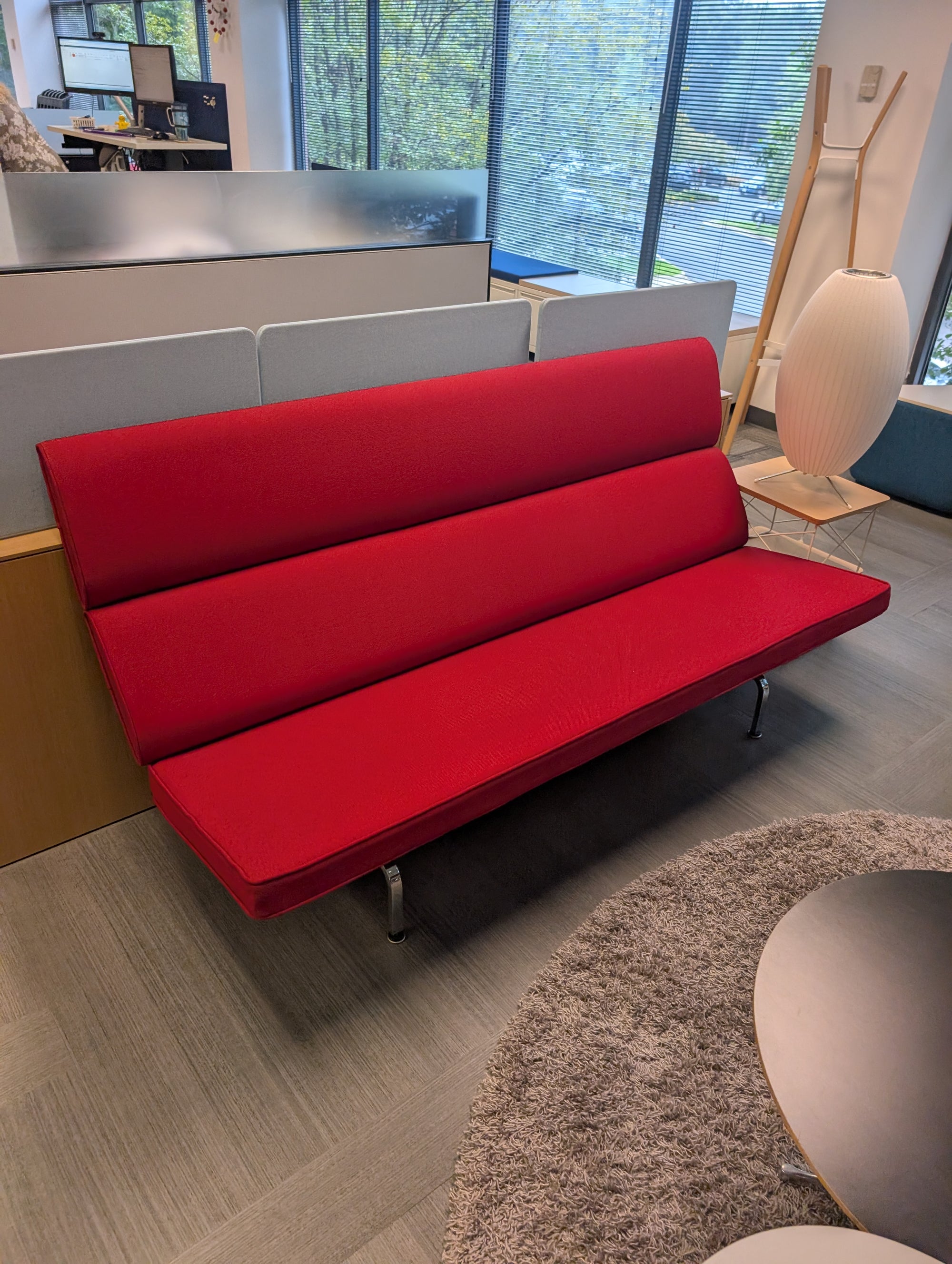 Couch - Red 6ft L x 29 in W x 35 in H