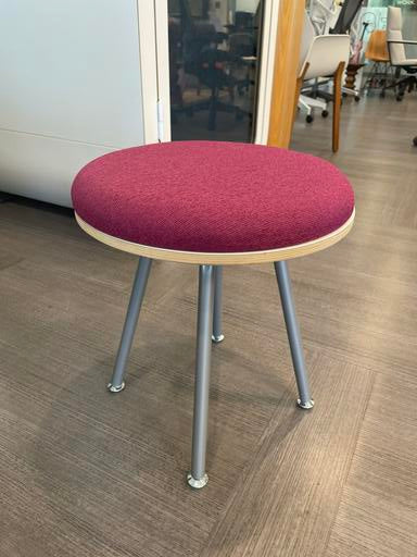 Foot Stool - swoop w/ red cushion