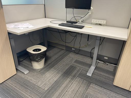 L Shape Height Adjustable table